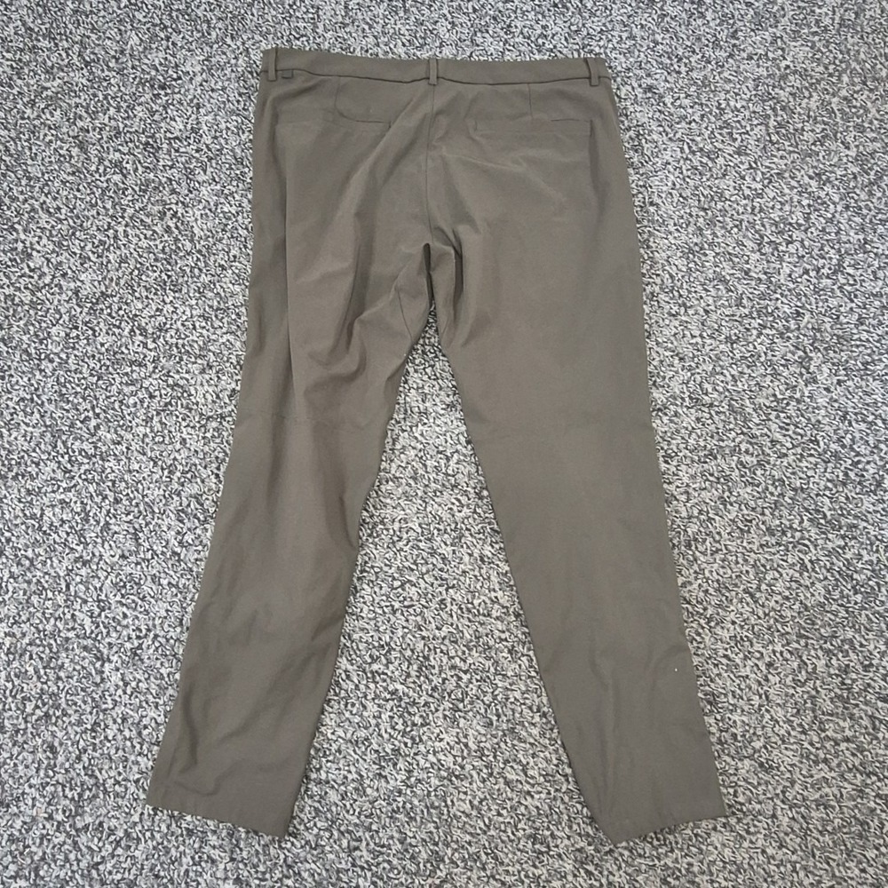 Lululemon Commission Pant Slim Mens 40x31 Warpstreme Chino Green - Picture 7 of 9